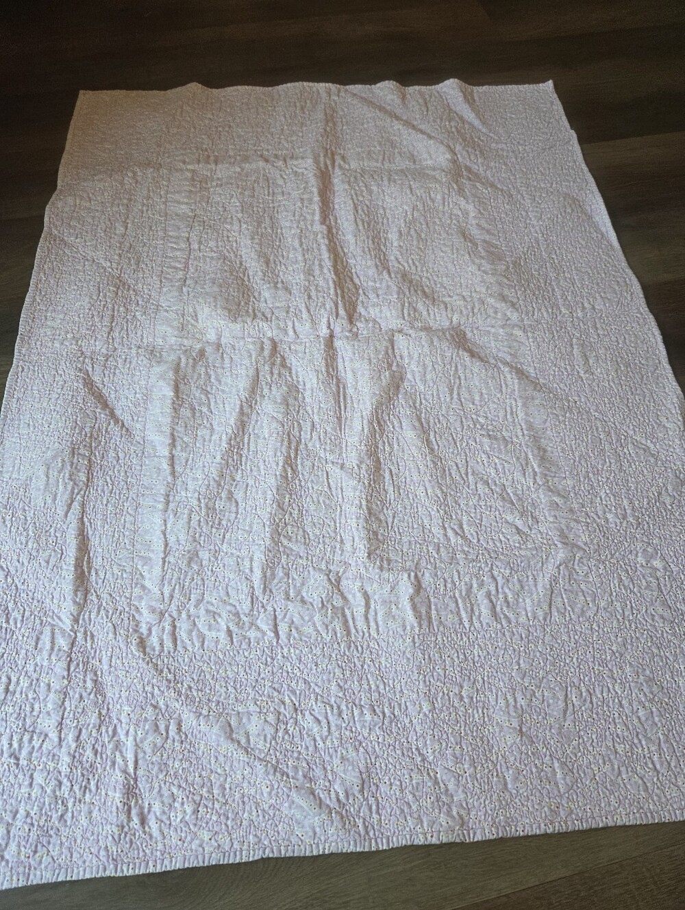 Hand Made Quilted Baby Blanket, Olivia the Pig Dancing Ballet Patchwork Blanket - Picture 7 of 7